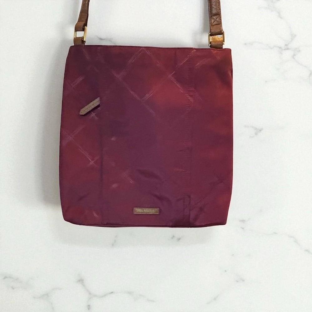 Vera Bradley Burgundy Red Preppy Poly Molly Crossbody Bag Purse Handbag Clean!‎